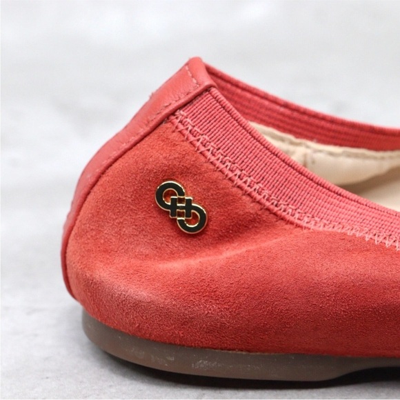 Cole Haan ELBRIDGE Womens Size 8.5 B US Red Suede Leather Cap Toe Ballet Flats - Picture 2 of 12
